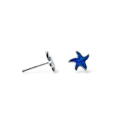 Lab Blue Opal Dancing Starfish Post Earrings