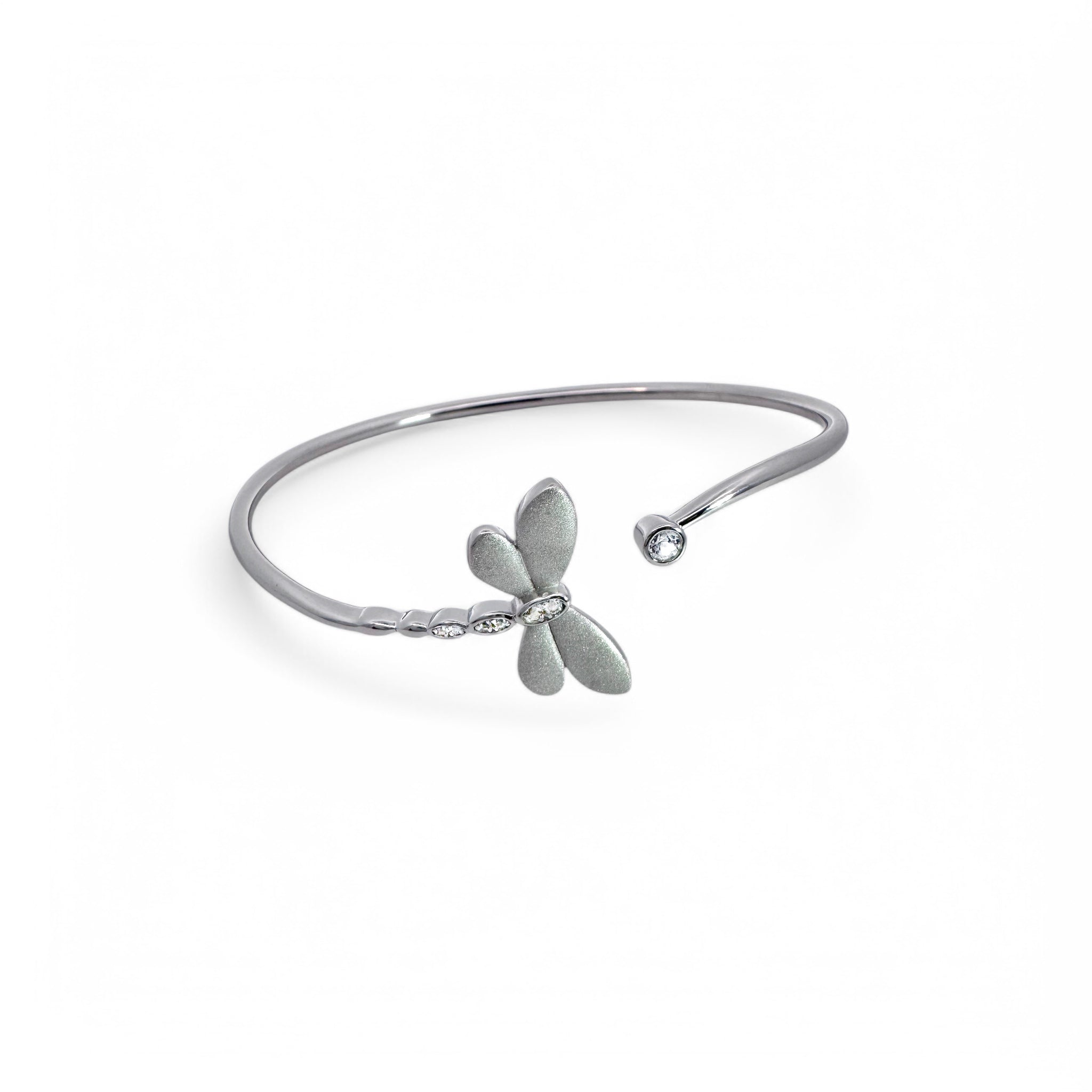 Sparkle Dragonfly Flex Cuff Bracelet