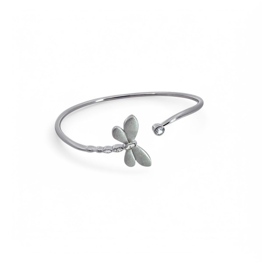 Sparkle Dragonfly Flex Cuff Bracelet