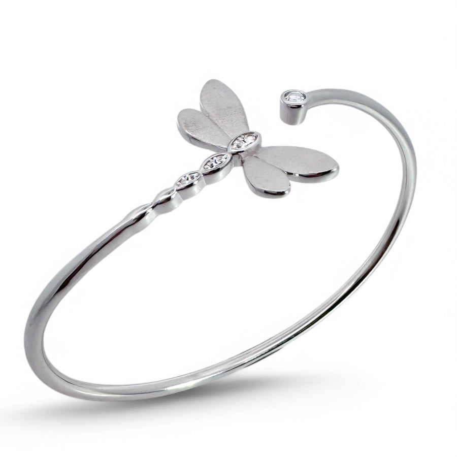 Sparkle Dragonfly Flex Cuff Bracelet