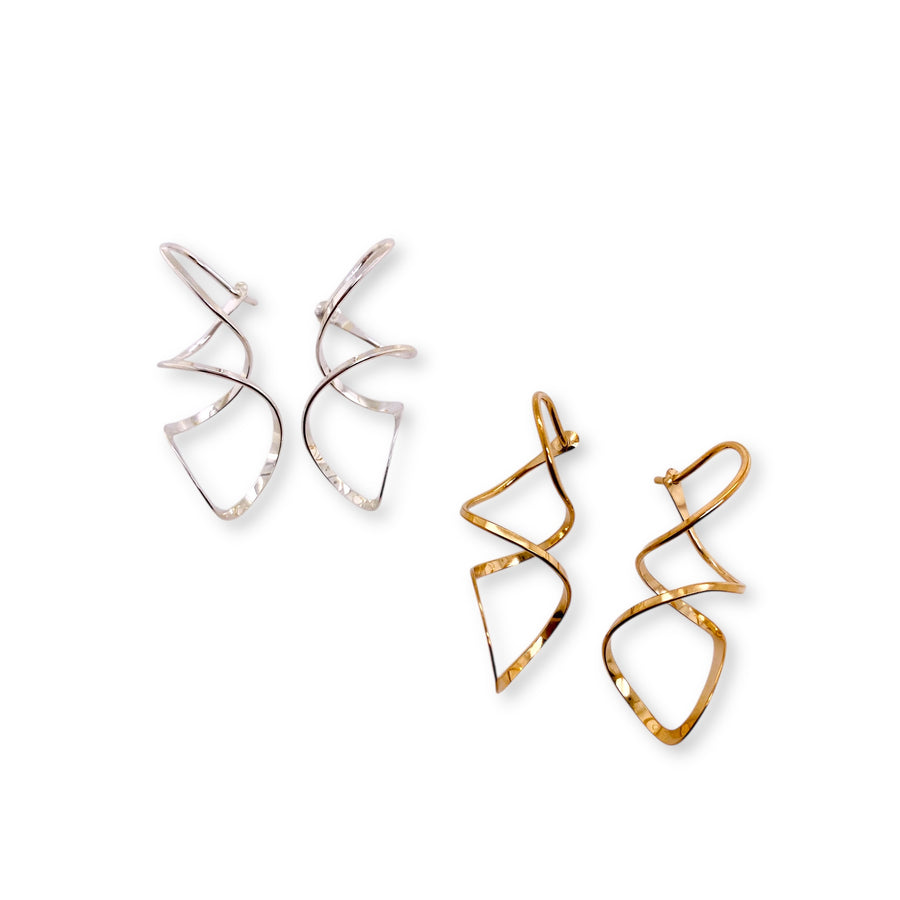 Corkscrew Hoop Earrings