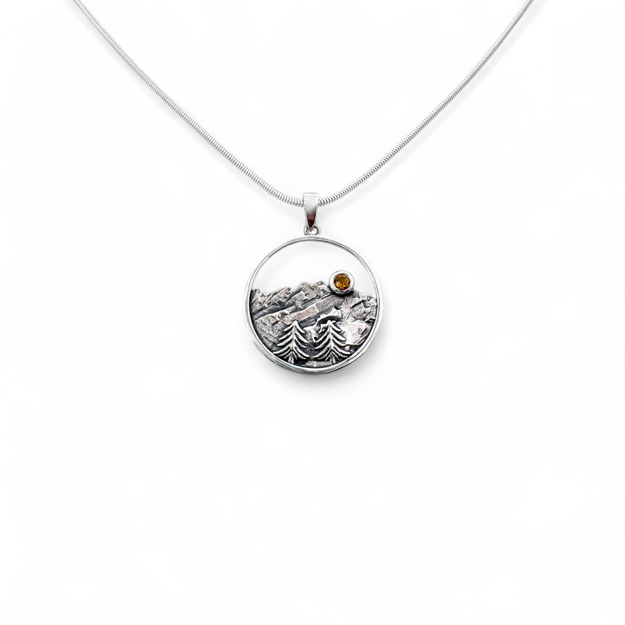 Golden Horizon Mountain Necklace