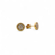 14k Diamond Cluster Rope Earrings