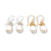 Ball of Yarn Pearl Earrings