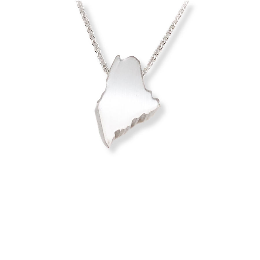 The Maine Silhouette Necklace in Sterling Silver