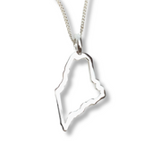 The Maine Outline Necklace in Sterling Silver