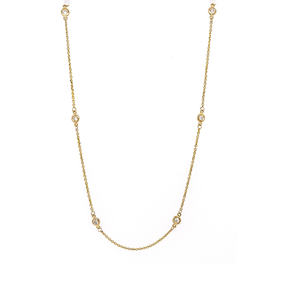 14k Diamond by the Yard Necklace