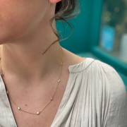 14k Diamond by the Yard Necklace