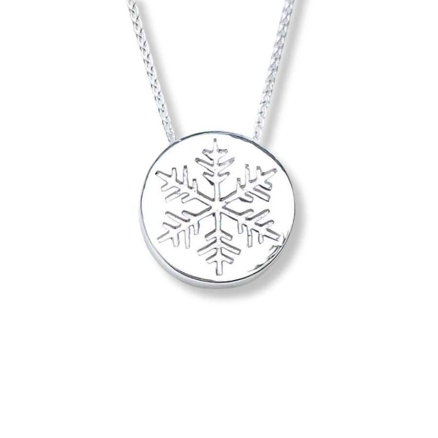 The Snowflake Disk Necklace