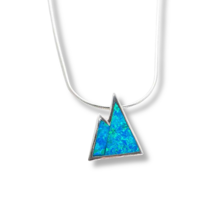 Blue Opal Mountain Necklace