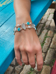 Sea Glass Heart Bracelet