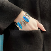 Alternating Blue Opal Bracelet