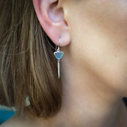 Maine Seaglass Icicle Dangle Earrings