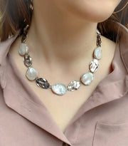 Crinkle Keshi Pearl Necklace