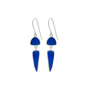 Double Drop Seaglass Dangle Earrings