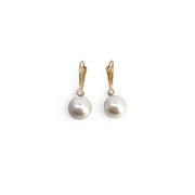 18k Pearl and Diamond Drop Earrings