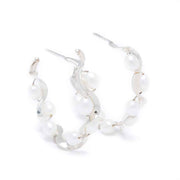 Pearl Ruffle Hoops