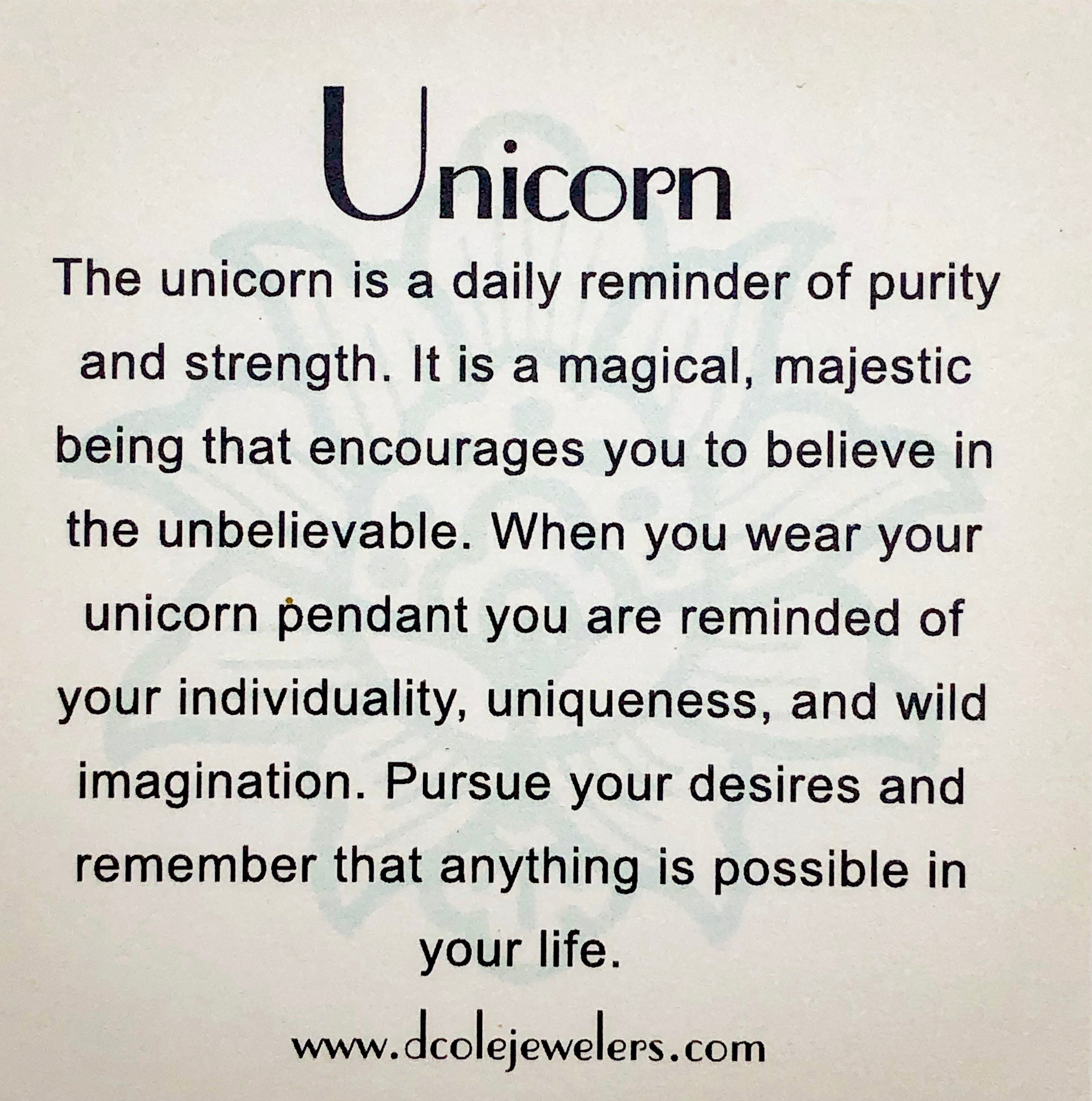 The Unicorn Necklace