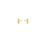 14k Gold Diamond Rice Post Earrings