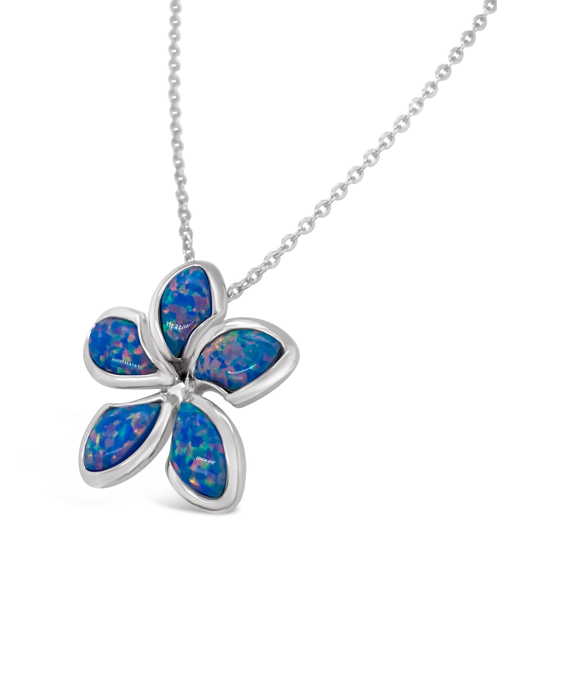 Lab Sunset Opal Blossom Necklace