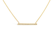 14k Raising the Bar Diamond Necklace