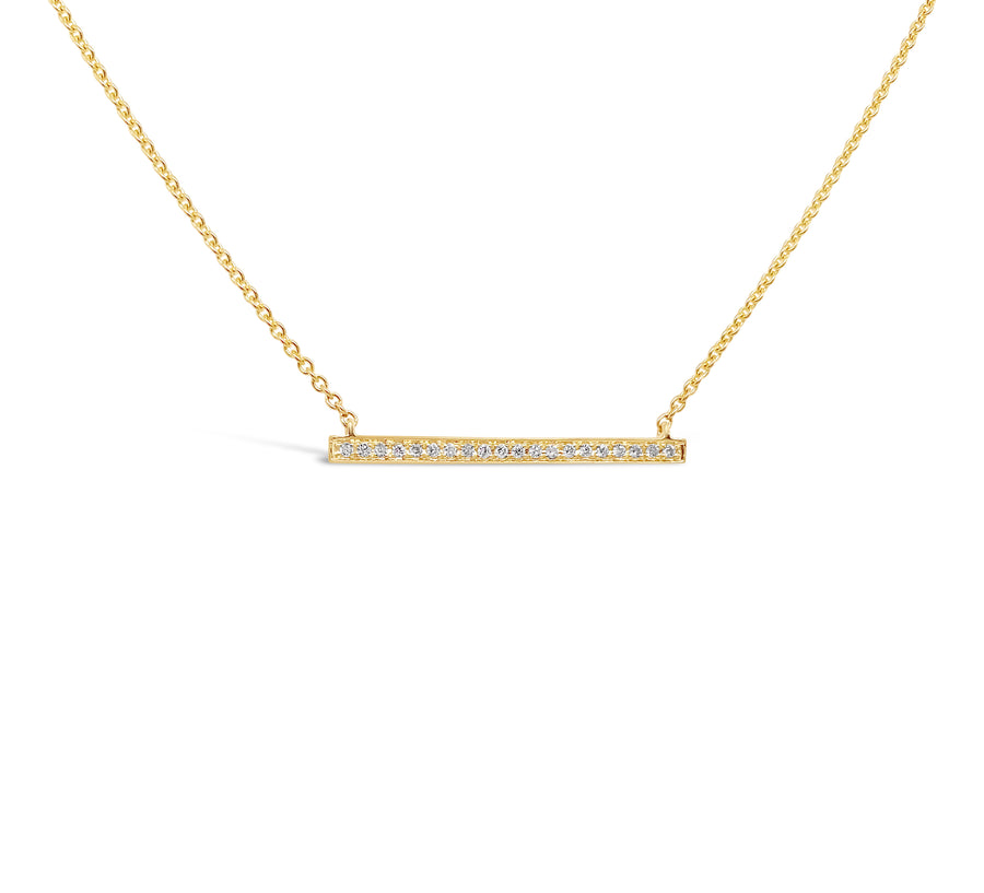 14k Raising the Bar Diamond Necklace