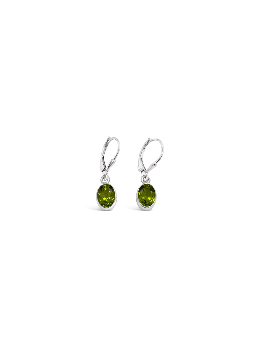 Oval Gemstone Earrings
