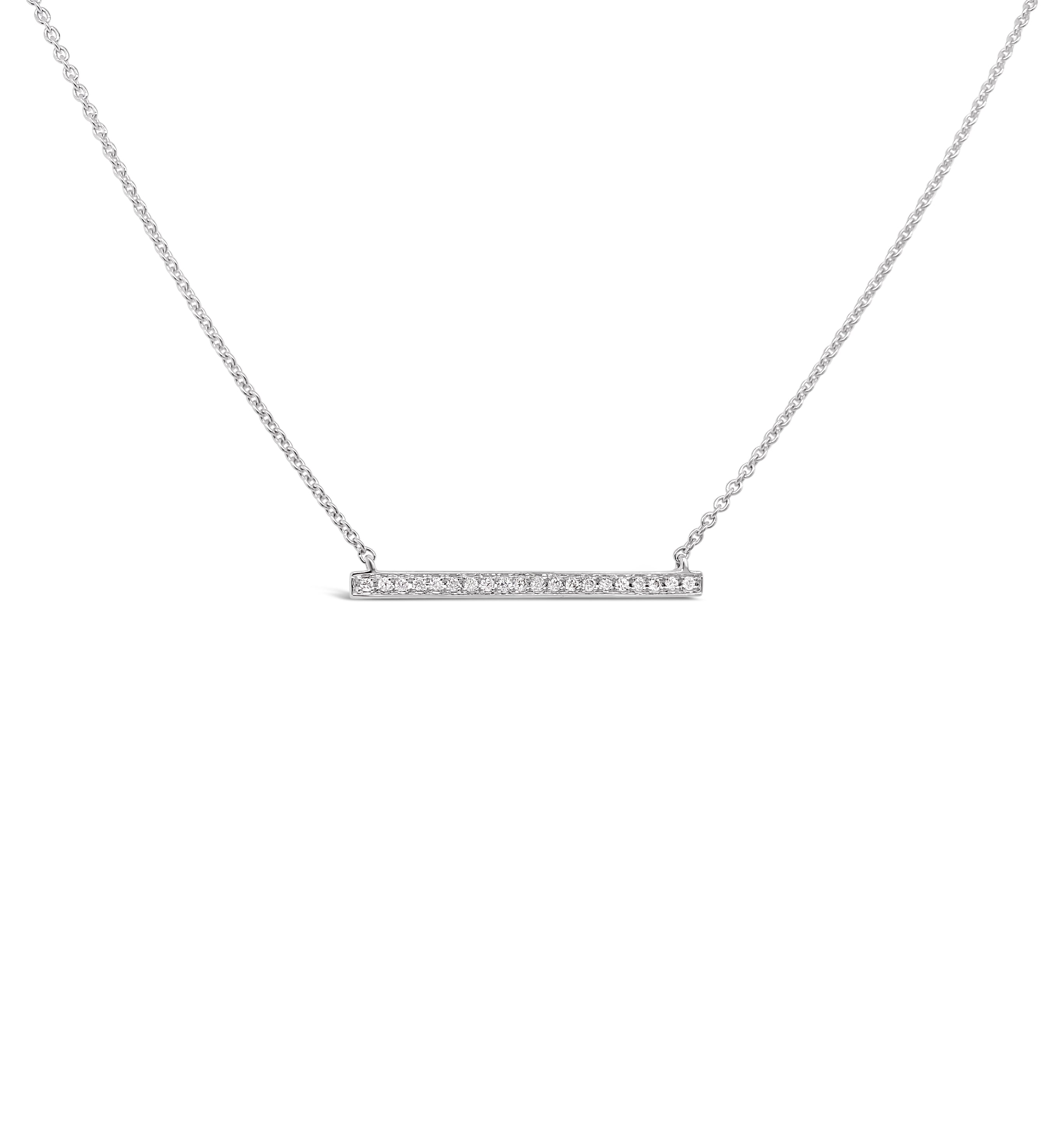 14k Raising the Bar Diamond Necklace