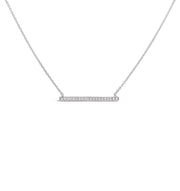 14k Raising the Bar Diamond Necklace