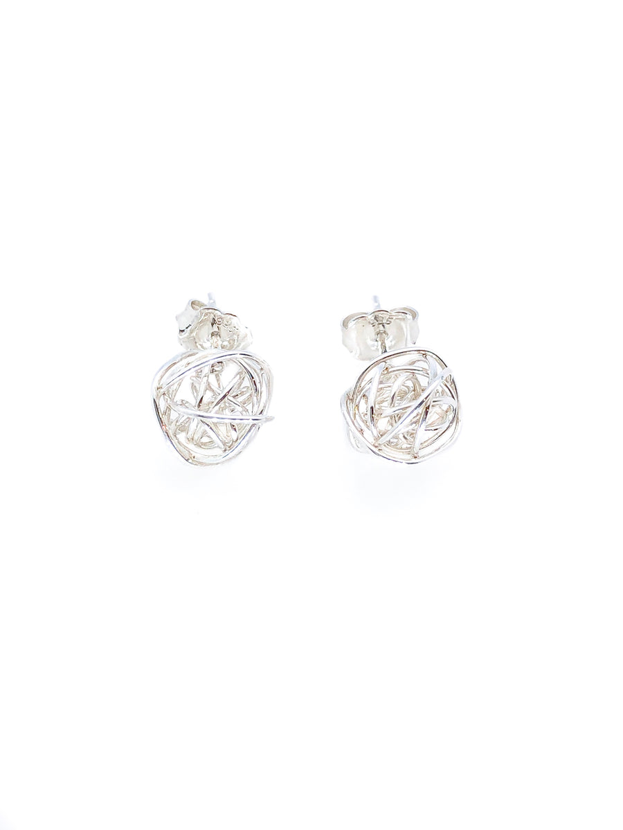 Ball of Yarn Post Earrings