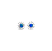 Blue Opal Sun Post Earrings