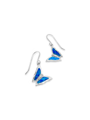 Blue Opal Butterfly Earrings