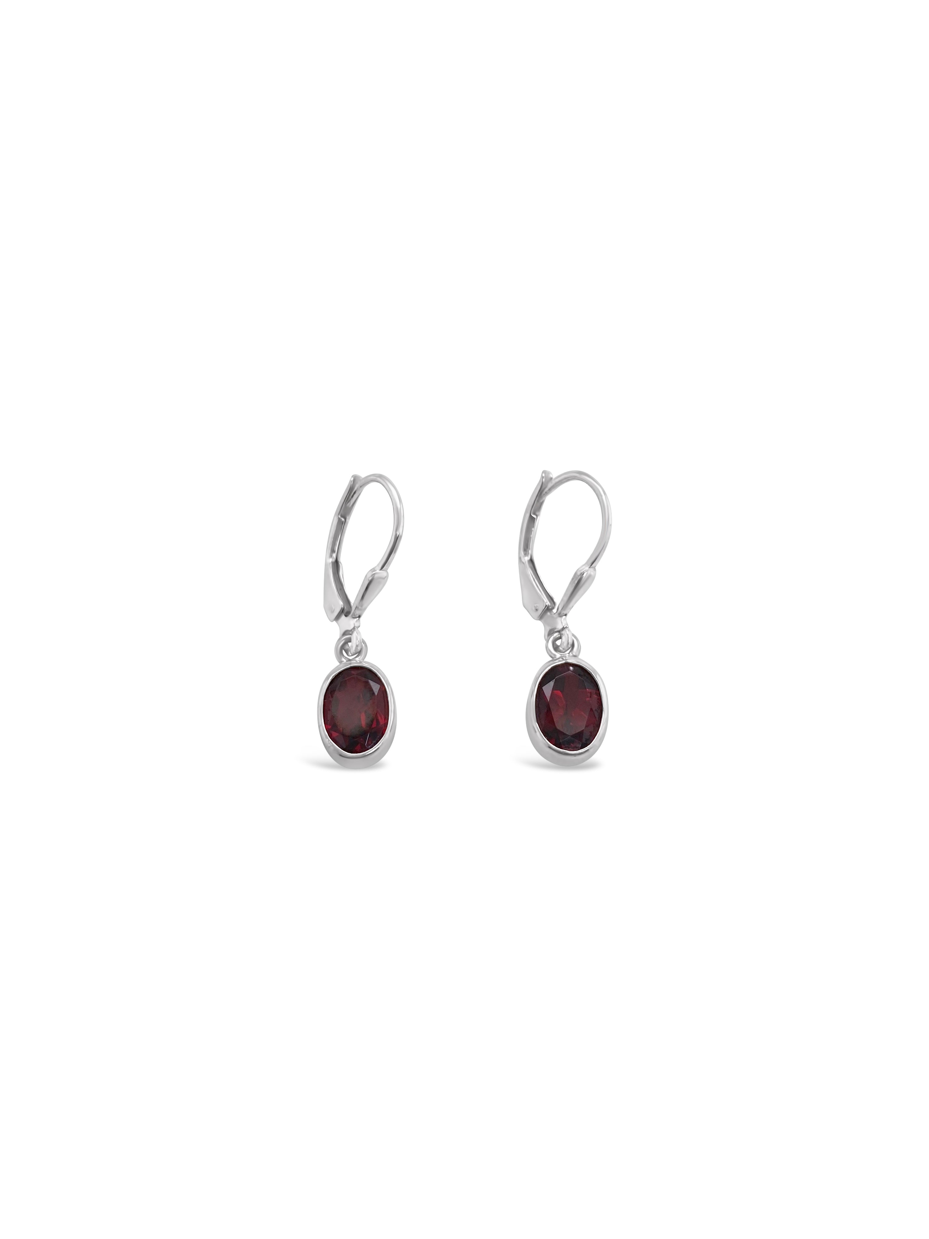 Oval Gemstone Earrings