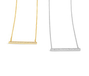 14k Raising the Bar Diamond Necklace