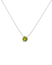 Beaded Bezel Floating Necklace