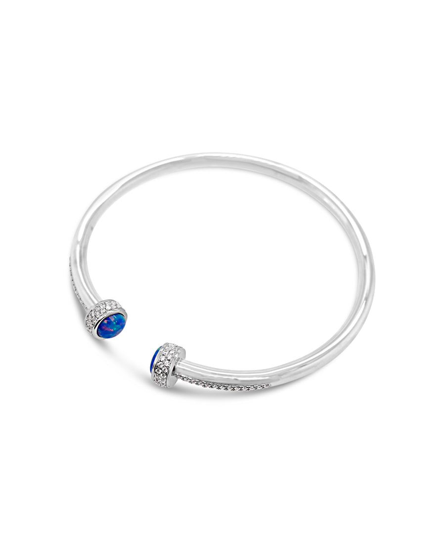Sparkling Blue Opal Cuff Bracelet