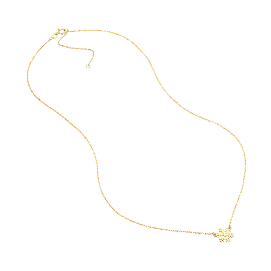 14k Golden Snowflake Necklace