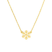 14k Golden Snowflake Necklace