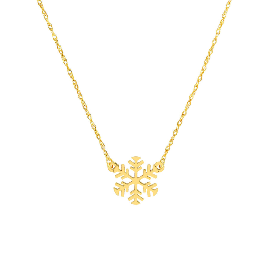 14k Golden Snowflake Necklace
