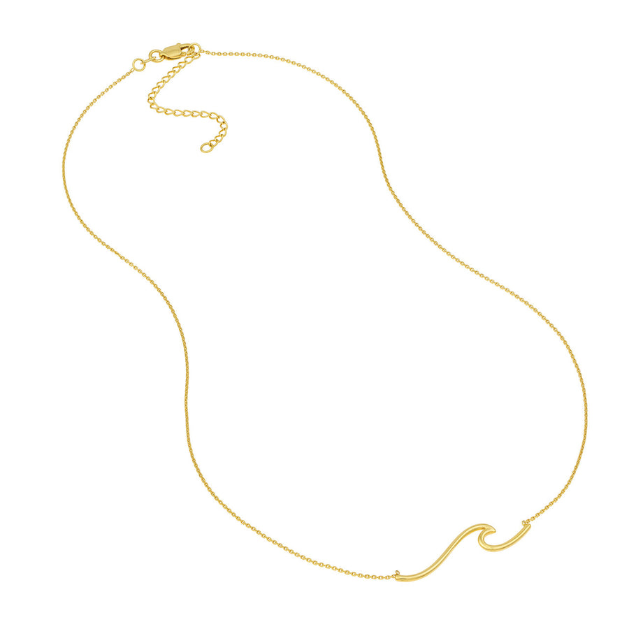The Maine 14k Gold Wave Necklace