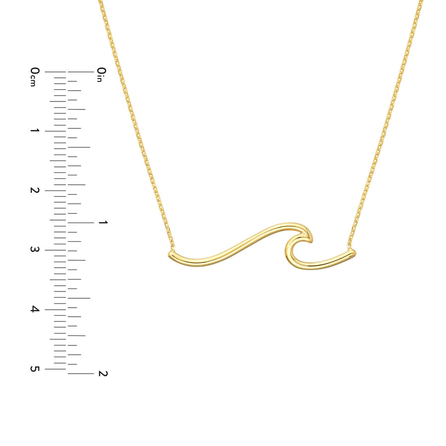 The Maine 14k Gold Wave Necklace