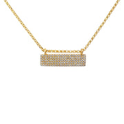 18k Radiant Diamond Bar Necklace