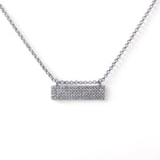 18k Radiant Diamond Bar Necklace