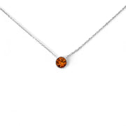Beaded Bezel Floating Necklace