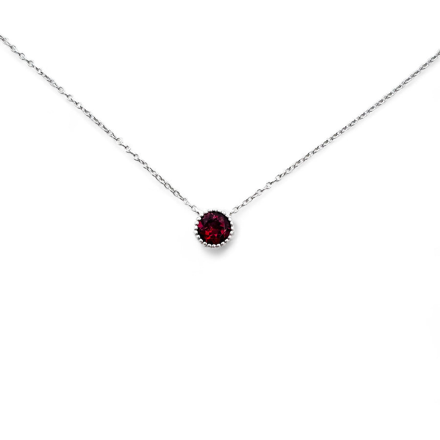 Beaded Bezel Floating Necklace