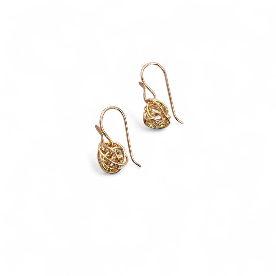 Ball of Yarn French Wire Earrings