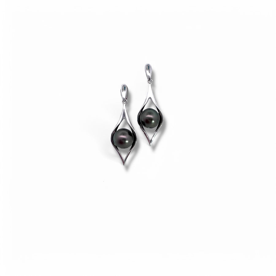 Marquise Drop Pearl Earrings