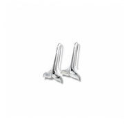 Long Whale Tail French Wire Earrings
