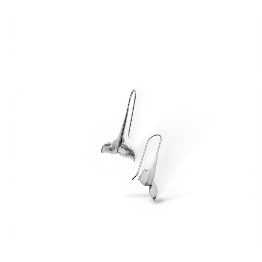 Long Whale Tail French Wire Earrings