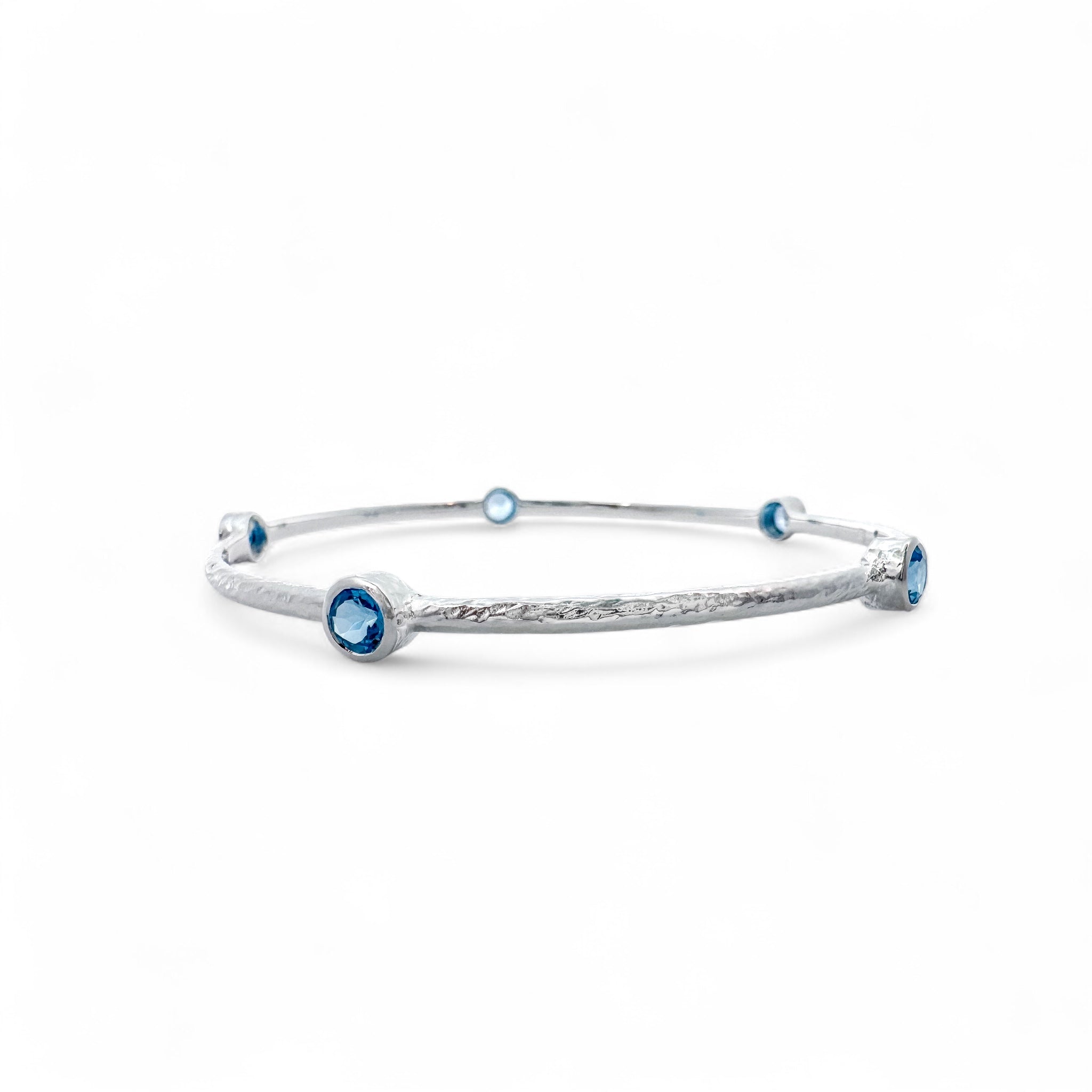 Textured Gemstone Bangle